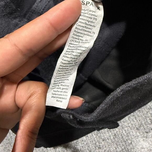 Spanx Flare Jeans Womens Small Black 28x33 Pull On Bootcut - Picture 9 of 10